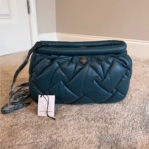 Kurt Geiger Teal Quilted clutch